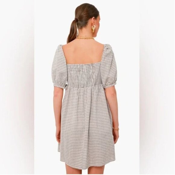 Tuckernuck Abigail Dress Mini Beachwood Gingham Plaid Tan Pomander Place XXXL - Picture 2 of 10